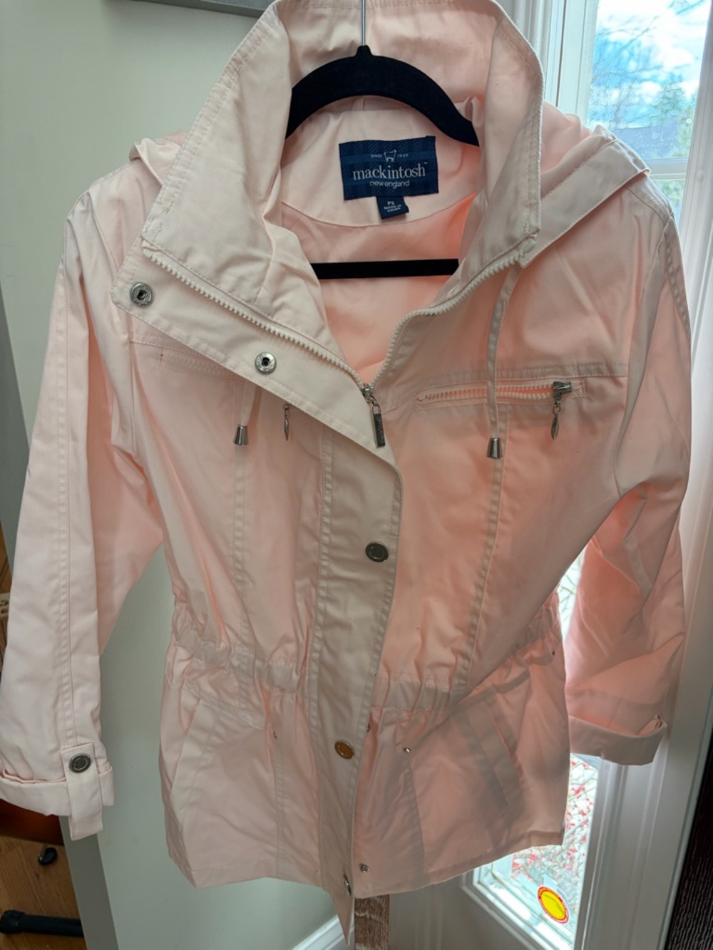 Mackintosh New England Light Pink Hooded Anorak Jacket PS Petite Small